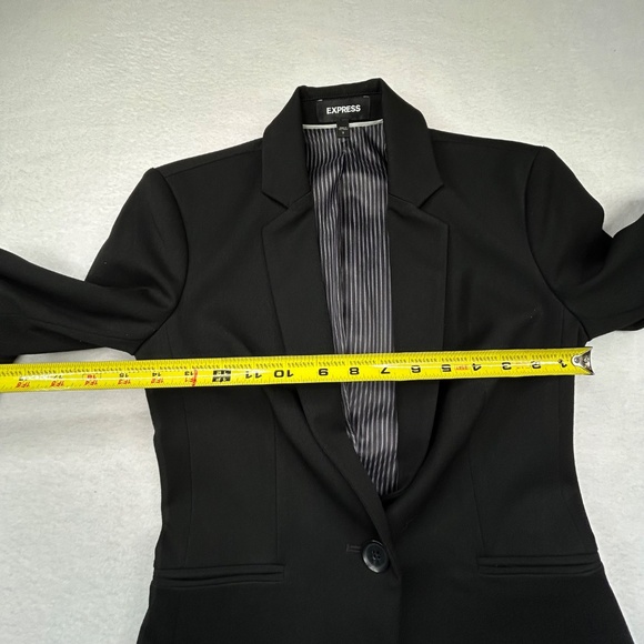 Express Editor Studio Womens Stretch Twill Fitted One Button Blazer size 0 - Picture 9 of 14